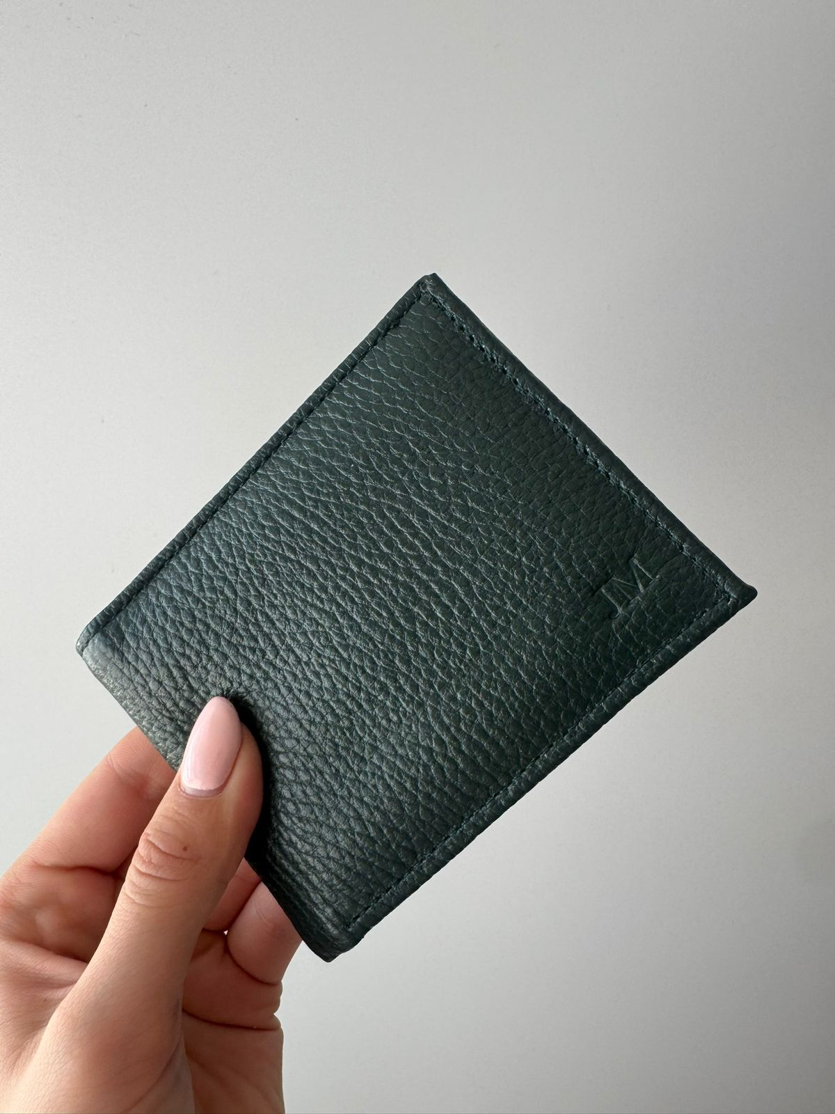 Cartera Piel Genuina Verde