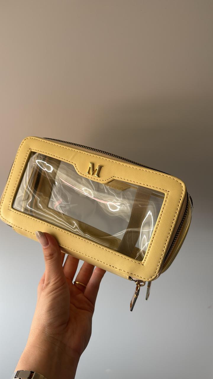 Glossy makeup bag