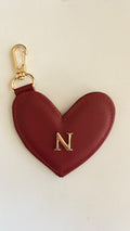 Heart Keychain burgundy