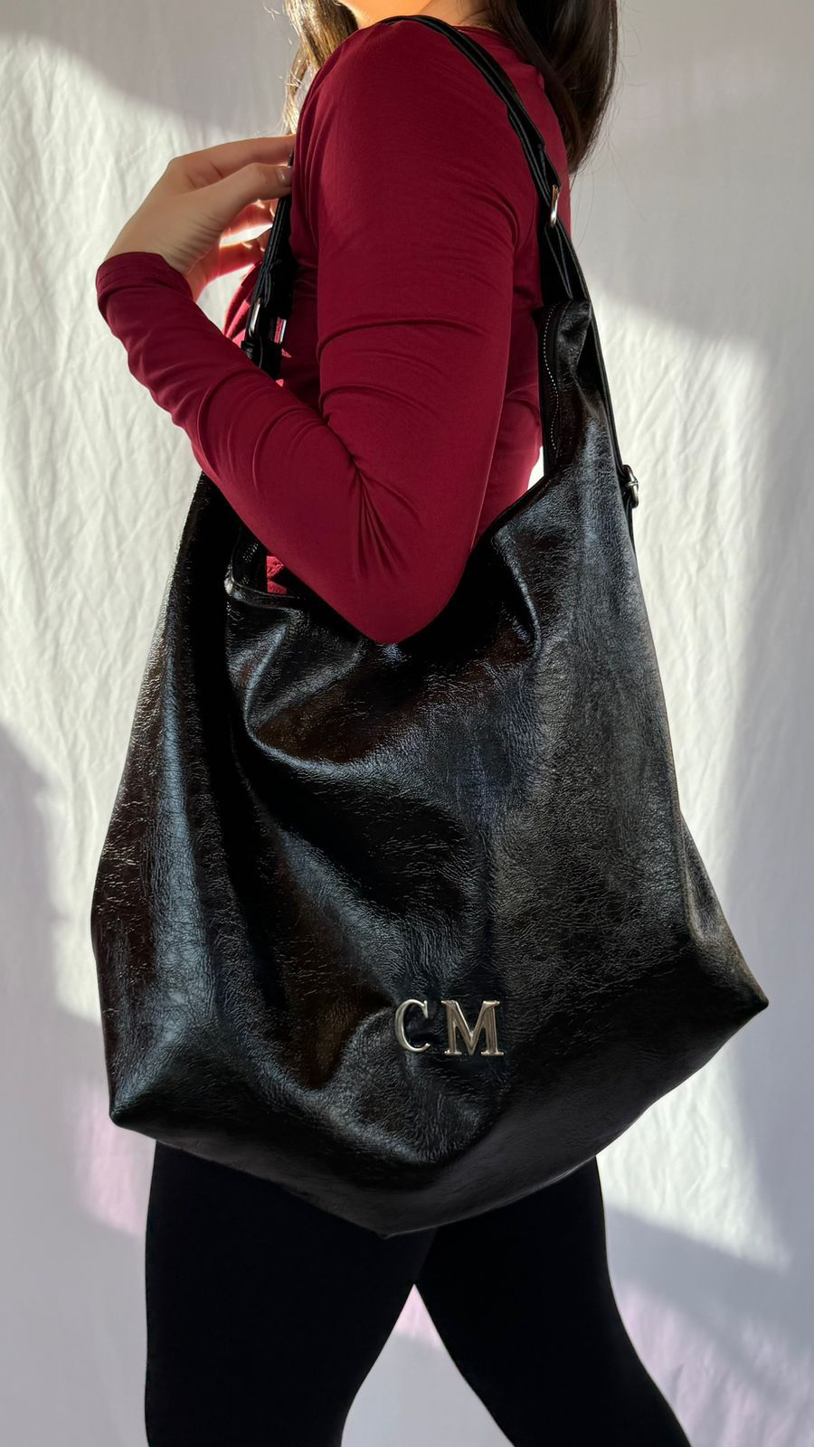 Duo bag Negro Metálico
