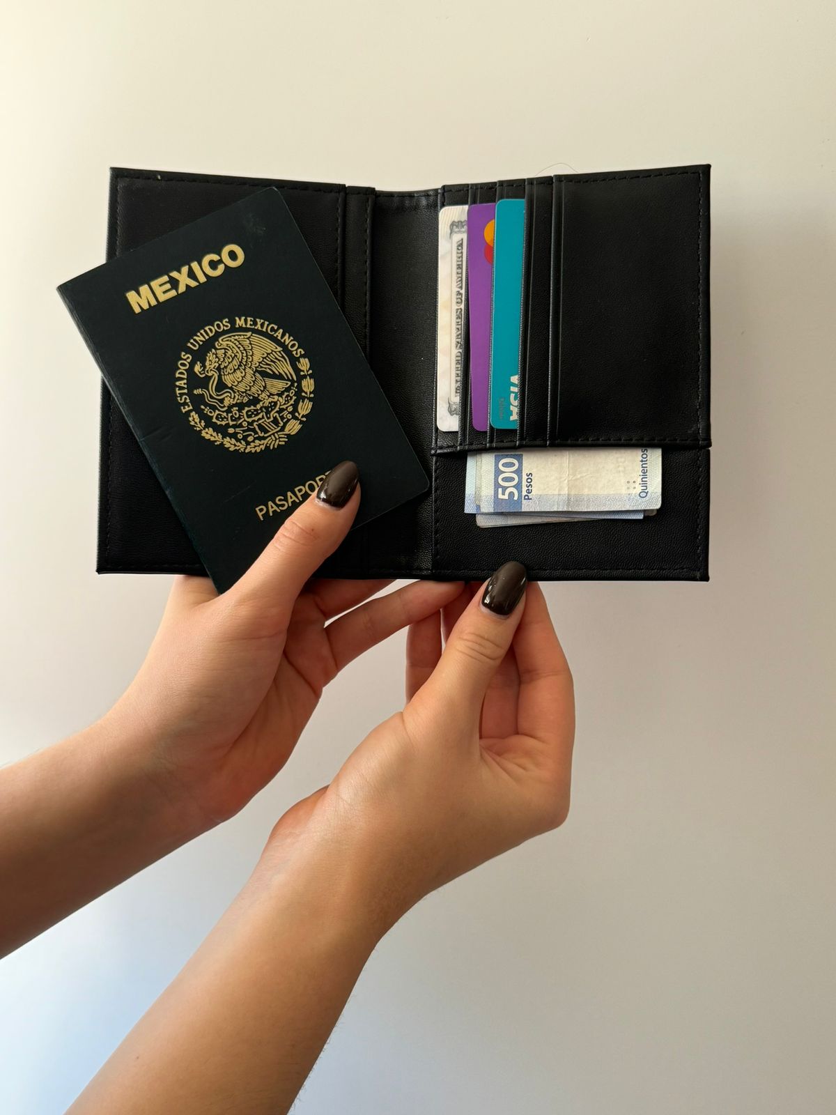 Porta Pasaporte Blanco