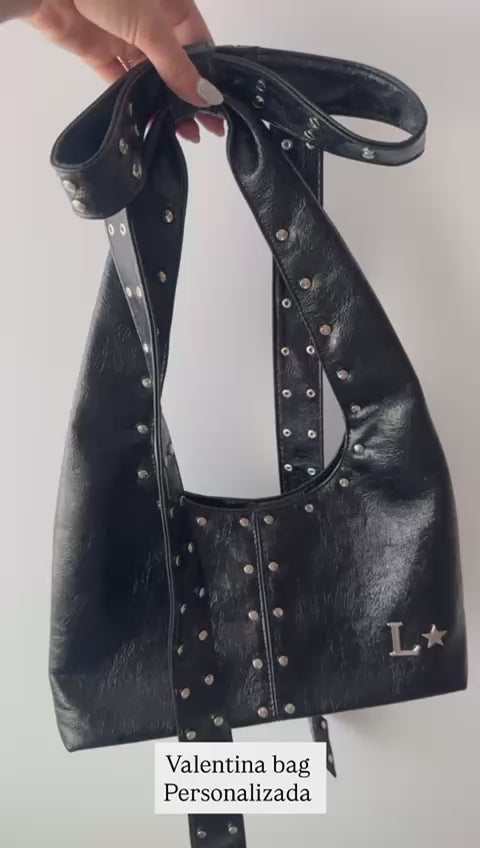 Valentina Bag Negro Metálico