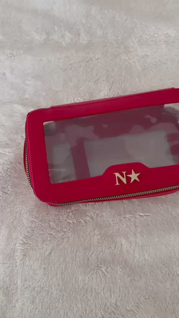 Glossy makeup bag
